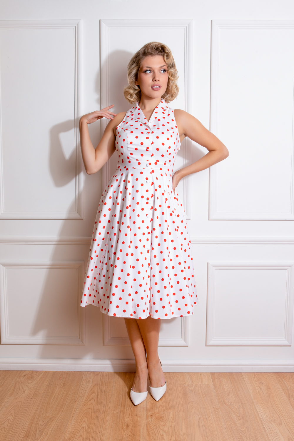 Georgia Polka Dot Swing Dress